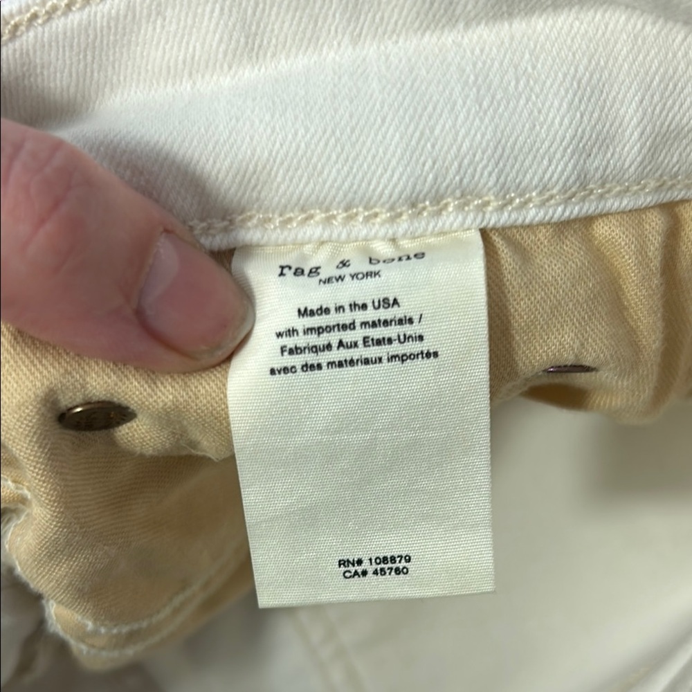 Rag and Bone Cate Off White Ankle Skinny Jeans - Picture 6 of 10